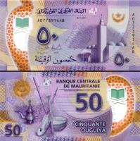 *50 Ouguiya Mauritánia 2017-21, P22 UNC polymer - Kliknutím na obrázok zatvorte -